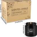 Howemon Scented Candle Set 12 Pack,Black, Candle for Home Scented, Odor Eliminating, Stress Relief, Long Lasting Soy Wax Gift Set