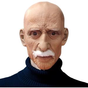 Realistic Old Man Mask Halloween Latex Cosplay Full Face Helmet Wrinkle Bald Head Masks for Party Carnival Shows Props