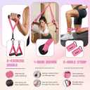 Ayombo Resistance Bands with Handles for Women, 150LBS Exercise Bands Set for Physical Therapy Yoga Pilates, 5 Level Workout Bands for Working Out with Door Anchor, Home Gym Fitness Equipment