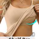 V FOR CITY Cotton Non Padded Shelf Bra Camisole Tops for Women Adjustable Spaghetti Strap Tank Top Summer Cami Shirt 3 Pack Large