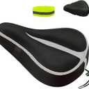 Geronmine Gel Bike Seat Cover Padded Bicycle Saddle Covers for Women & Men, Most Comfortable Exercise Bike Seat Cushion Cover, Soft for Spin Indoor Outdoor Cycling Class Mountain Stationary Bikes