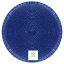 HDO 4 Pack Fringe Placemat Blue