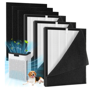 3 Pack KJ190L Replacement Filter Compatible with MOOKA KJ190L Air Purifier, 3 in 1 High-Efficiency Filters & 6 Washable Pre Filters, True HEPA Activated Carbon Filter for Home Large Room