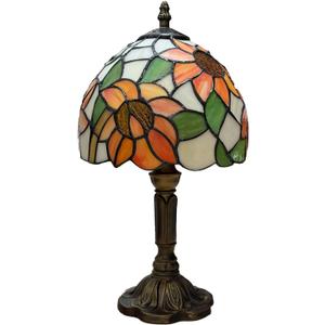Ceeya Tiffany Style Table Lamp 3 Way Yellow Sunflower Stained Glass Lamp Antique Bedside Desk Lamp for Bedroom Living Room Office Study Room (Including 3 Way LED Bulbs)