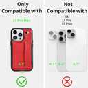 TOOVREN Phone Cover Compatible with iPhone 15 Pro Max Case with Wallet Strap Card Holder Stand Leather Cover Fits iPhone 15 Pro Max Wallet Case Lanyard for Women & Men 6.7 Inch Red