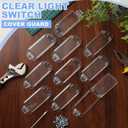 Tellegloww 10 Pack Light Switch Guard Cover Baby Child Proof Wall Light Switch Cover Guard for Rocker Protects Your Lights or Circuits from Being Accidentally Turned on or off (Clear)
