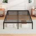 Hafenpo 12 Inch Queen Bed Frame - Sturdy Metal Platform Queen Size, No Box Spring Needed, Heavy Duty, Easy Assembly, Strong Bearing Capacity, Under Bed Storage, Black