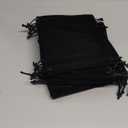 Sansam Velvet Gift Bags with Drawstring, 20pcs 4.8x6.0 Inch Black Drawstring Velvet Cloth Jewelry Pouches