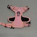 Timos Dog Harness Small Sized, No Pull Pet Harness with Neck Lockable Snap,No Choke Front Clip Dog Reflective Vest,Adjustable Metal Rings 3 Buckles,Easy Control Handle for Small Dogs Lock Pink S