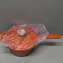 Enameled Cast Iron Sauce Pan, 2 Quarts Round Sauce Pot with Lid, Mini Dutch Oven Enamel Saucepan for Cooking Pasta Sauce, Marinate, Cook, Refrigerate and Serve, Flame Orange