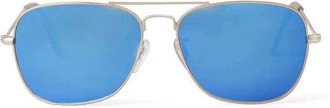 ADE WU Small Polarized Aviator Sunglasses for Women Men Classic Small Gold Square Aviators Shades