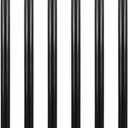 GeilSpace 6 Pack 3/4"  16" Pre-Cut Black Metal Pipe, Industrial Steel Fits Standard Three Quarters Inch Threaded Pipes and Fittings - Vintage DIY Industrial Shelving (3/4"  16", Black)