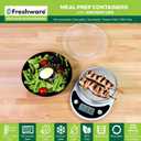 Freshware Meal Prep Containers with lids [150 Pack] Food Storage Containers, Bento Box, BPA-Free, Stackable, Microwave, Dishwasher, Freezer Safe, 32 Oz, Black