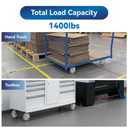 5" Caster Wheels, Heavy Duty Casters Set of 4, Plate Swivel Wheel for Cart Furniture Workbench - Load Capacity 1400Lbs Total(4 Pack Swivel)