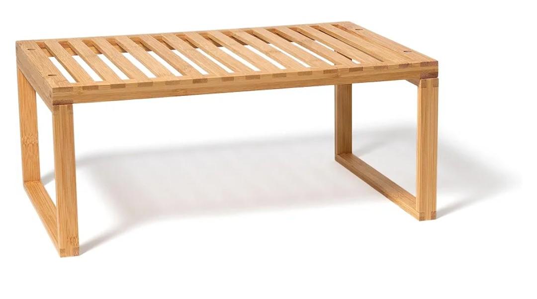 Lipper International Bamboo Kitchen Cabinet Shelf for Organizing a Pantry, Countertop, or Bathroom, 15 5/8" x 10" x 6 1/4"