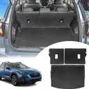 Cargo Liners Backrest Mat Compatible with Subaru Crosstrek Accessories 2024 2025 2026 with Hook&Loop Rear Trunk Mat Rear Seat Back Cover Protector All Weather Anti-Slip Split Dog Liner