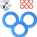 3 Pack Flush Valve Seal, Toilet Flush Valve Seal for American Standard Upgraded Silicone Material with 6PCS O Rings Replacement Part 7301111-0070A