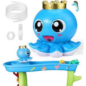 Palksky Water Table Pump, Rechargeable Battery Powered Water Pump for Step2 Toddler Water Table with 3-Speed Water Flow, Portable Kids Water Play Table Pump, Water Table Toys Accessories - Blue
