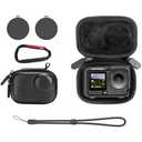 AMAZEAR Carry Case for DJI OSMO Action 6 Accessories, Action6 Portable and Compact Travel Bag Hard Leather Case with Soft Inner for Protection, Storage (Must Be Used with a Metal Cage), Black