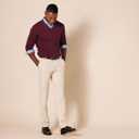 Amazon Essentials Men's V-Neck Pullover Sweater, Burgundy, Small