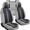 Universal Fit Waterproof Breathable Nappa Leather Automotive Vehicle Car Seat Covers Set Cushion Protector for Sedan SUV