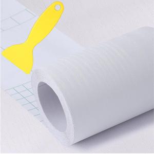 4" X33' Size Realistic Wood Grain Repair Tape, Self Adhesive Wood Grain Repair Patch for Tables, Chairs, Doors, Windows, Floors, Furniture Renovation, Handicraft DIY. With Plastic Scraper. White Wood