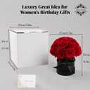 18 Preserved Flowers for Delivery Prime, Roses Dome Forever Flower Decor for Party Home Table Bedroom, Anniversary, Birthday, Wedding Gifts for Women Her (Red)