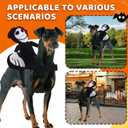 Dog Halloween Saddle Costume Dog Ghost Riding Costume Pet Transformation Ghost Clothes Halloween Cosplay Party Dressing Up Outfit for Small Medium Dogs Cats (Large)