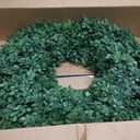 24" Real Touch Artificial Eucalyptus Wreath for Front Door - Fake Greenery Wreath with Realistic Feel, Faux Plant Wreath for Front Door Wall Windows Farmhouse Home Decor