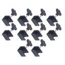 Sliding Window Lock, Aluminum Alloy Frame Single Hole Good Stability 10 Sets Vertical Horizontal Slider Lock Set for Home Office Use (Black)