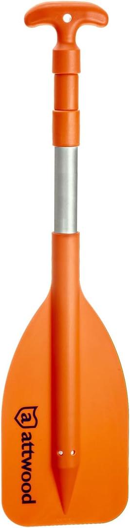 Attwood Emergency Telescoping Paddle for Boating, Orange, 24 Inch to 54 Inch