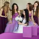 DechoPak Purple Gift Bags, 50Pack 8x4.4x10 Inch Light Purple Paper Gift Bags with Handles, Gift Bag Bulk Medium Party Favor Goodie Bag for Kids Birthday Wedding Valentine's Christmas Retail Business