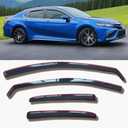 in-Channel Window Visors Rain Guards for Toyota Camry 2018-2024 Window Wind Deflectors Sun Visor Vent Shades Smoke Tinted