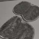2PACK Shower Foot Scrubber Mat Back Washer Back Exfoliating Bath Wash Pad Wall Mounted Slip Suction Cups Foot Scrubber for Use in Shower Cups Foot Cleaner for Men and Women (Gray&gray)