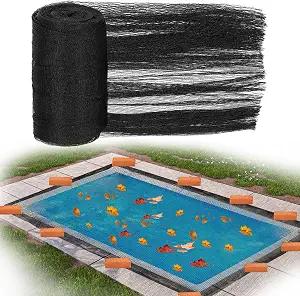 25 x 45 Feet Pool Leaf Net Cover - Rectangle Inground Swimming Pool Cover, Keeps Leaves Out (Black)