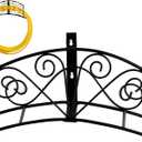 Gardenised Metal Wall-Mount Elegant Scrollwork Hose Holder Heavy-Duty Outdoor Hanger and Water Hose Organizer with Sturdy Reel Hooks & Screws for Yard Lawn Garden Patio Landscaping and Home Use
