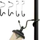 Outdoor Light Hook for Camping Tent lamp Hanger, Bird feeders, Garden Lights ; Sturdy and Non Slip Pole Hook for Yard lightings, 2 Big and 2 Small Camping Lantern Hooks