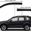 Lightronic Extra Durable Outside-Mount Auto Vent Window Visor, Fits 2014-2018 Subaru Forester, UV Protection Rain Guard, Original Wind Deflector, No-Drill Easy Install, Dark Smoke, 4-Pcs