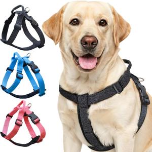 Dog Harness for Large Dogs with Back Clip, Galaxy Reflective, Black