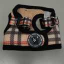 EcoBark Step in Dog Harness - Reflective Wrap Around Body Halter Vest - Soft Mesh Harness (Beige Plaid) (XS- 5 to 6 lbs- Chest Up to 13 in (Pack of 1))