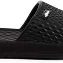 FUNKYMONKEY Womens Bathroom Shower Slippers Indoor Home Beach Non Slip Sandal (Black)