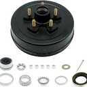 RV MURTS Trailer Brake Hub Drum Kit 5 Bolt on 4.5 for 3500 lb Cargo Boat Trailer Axle, 10" x 2-1/4" Electric Brake, L44649 L68149 Bearing 1.719" x 2.565" Grease Seal for #84 1-3/8" to 1-1/16" Spindle.