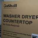 Gashell Washer Dryer Countertop, 27.5" x 58" Bamboo Washer and Dryer Countertop for Laundry Room Organization(White), Plus