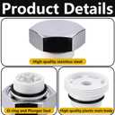 2 Pack Vacuum Breakers Outside Faucet, Stainless Steel Vacuum Breaker Repair Kit Vac-Vbk-X1B, Vacuum Breaker Replacement for Traditional Anti Siphon Frost Free Sillcock Valves