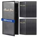 60pack Check Presenters for RestaurantsCheck PresentersRestaurant Guest Checkout Demonstrator,Guest Check Card Holder(Black (60pcs)