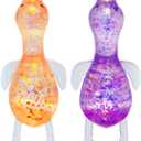 2 x 2 Pack Duck Sugar Stress Ball Squishy Toys Kids and Adults, Kawaii Squishy Stress Balls, Duck Sugar Ball Squeeze Toys,, Party Favors, Easter Basket Stuffers (Yellow & Purple)