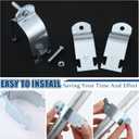 Landhoow Emt Pipe Universal Strut Clamps Strut Channel Accessory Electro Galvanized Conduit Clamp with Bolt and Nut, Rigid Pipe Tool(2 Inch,Silver,50 Pcs)