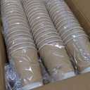 12 oz Compostable Coffee Cups 120 Pack, BPI Certified Disposable Coffee Cups 12 oz, PLA Coated Natural Kraft Paper Cups for Office, Coffee Bar & Travel