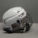 Ice Hockey Helmet Breathable Hockey Helmet with Cage for Youth Adult (Small, White)