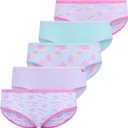 Skechers Girls Underwear 5 Pack and 4 Pack Cotton Panties Sizes 6-14 (12, Tropical)